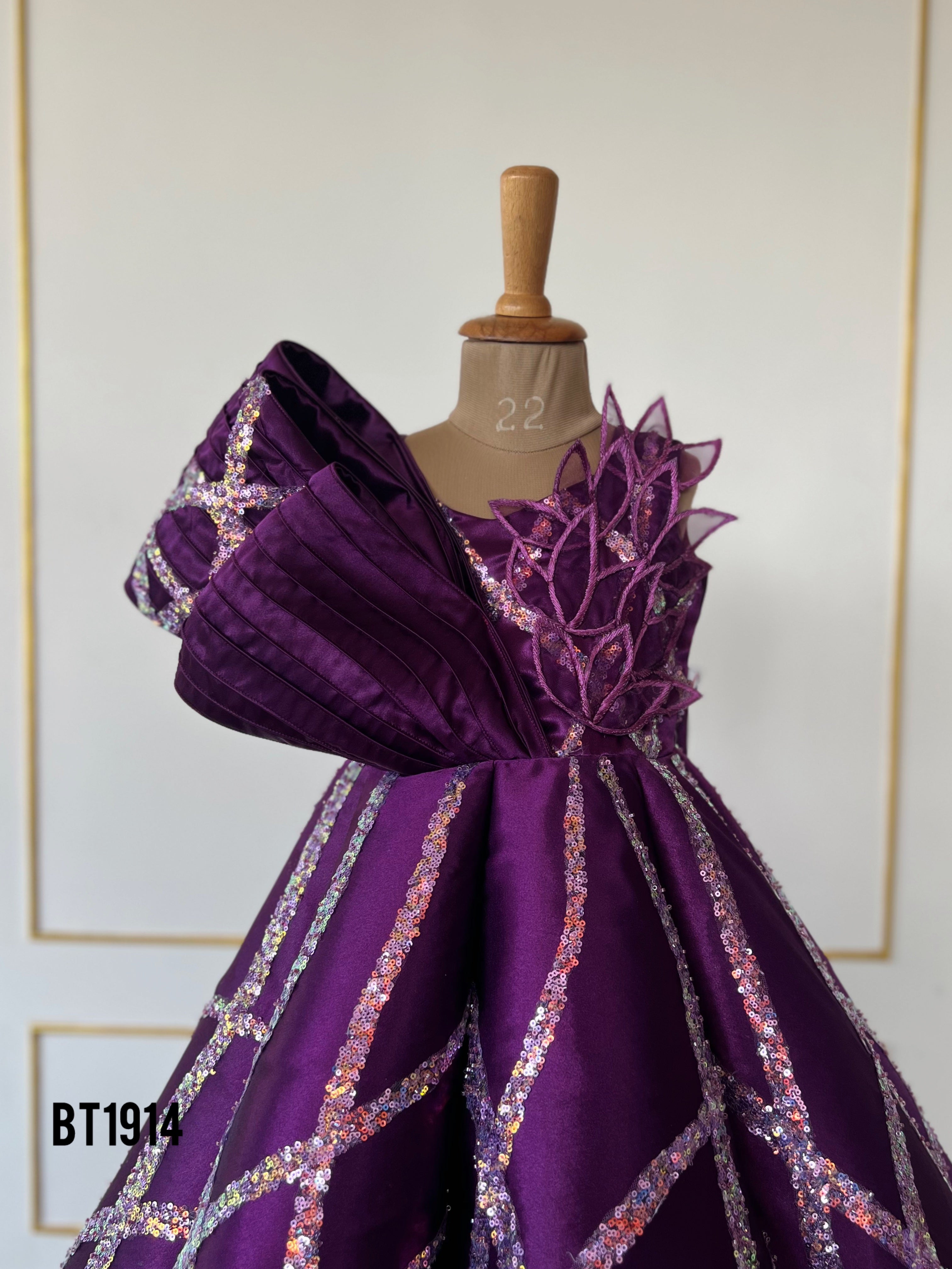 BT1914 Enchanted Princess Gown - Sparkling Purple Dream