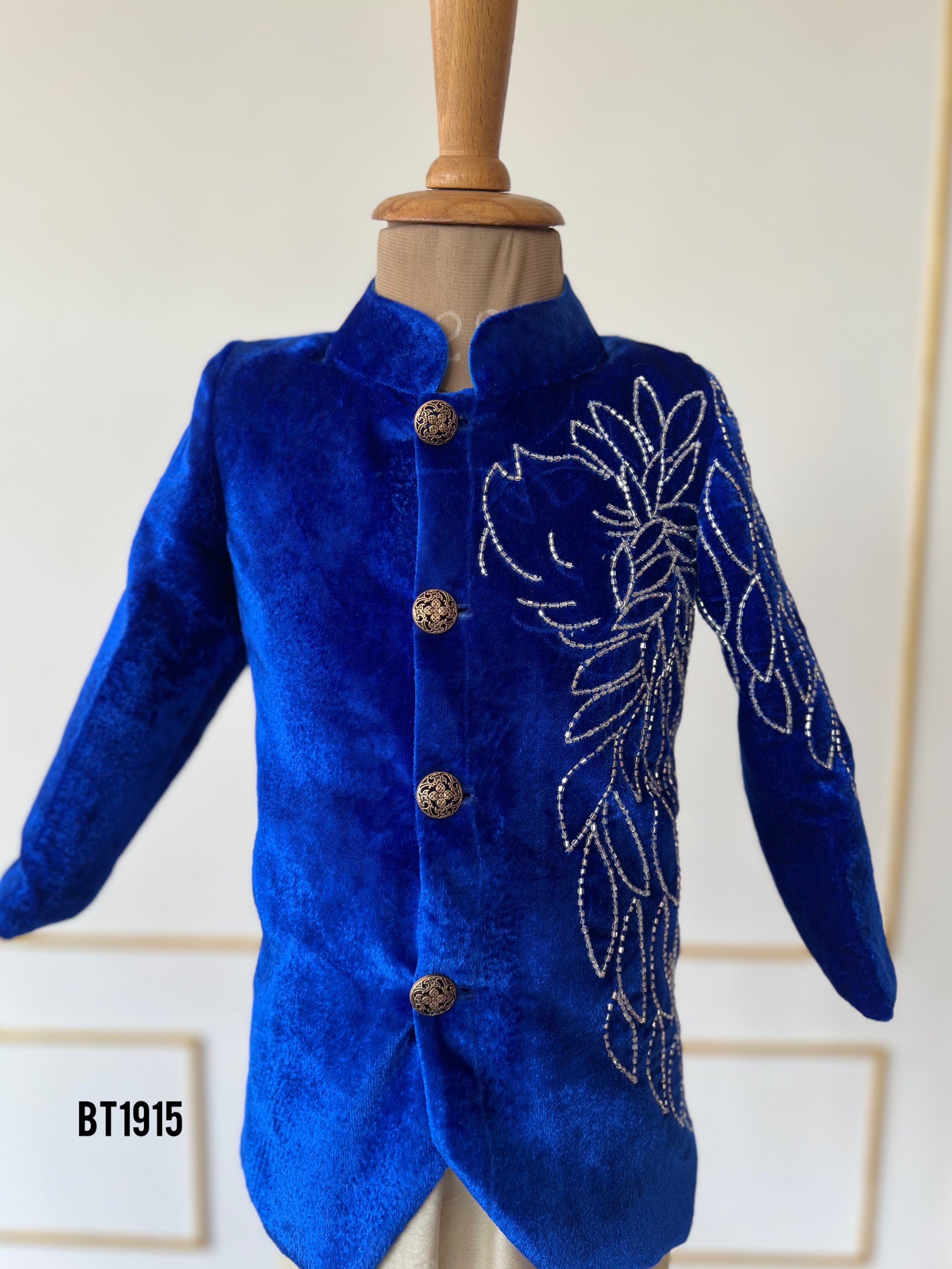 BT1915 Regal Blue: Boys' Majestic Party Jacket
