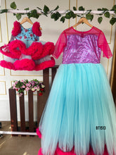 Load image into Gallery viewer, BT1513 Cerulean Blossom & Magenta Shimmer Duo - Partywear Sets