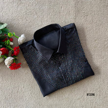 Load image into Gallery viewer, BT2296 ✨Dazzling Star Black Party Shirt – Dress Up Like a Prince!✨