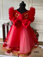 Load image into Gallery viewer, BT1522 Twinkle in Red – Baby's Festive Party Dress