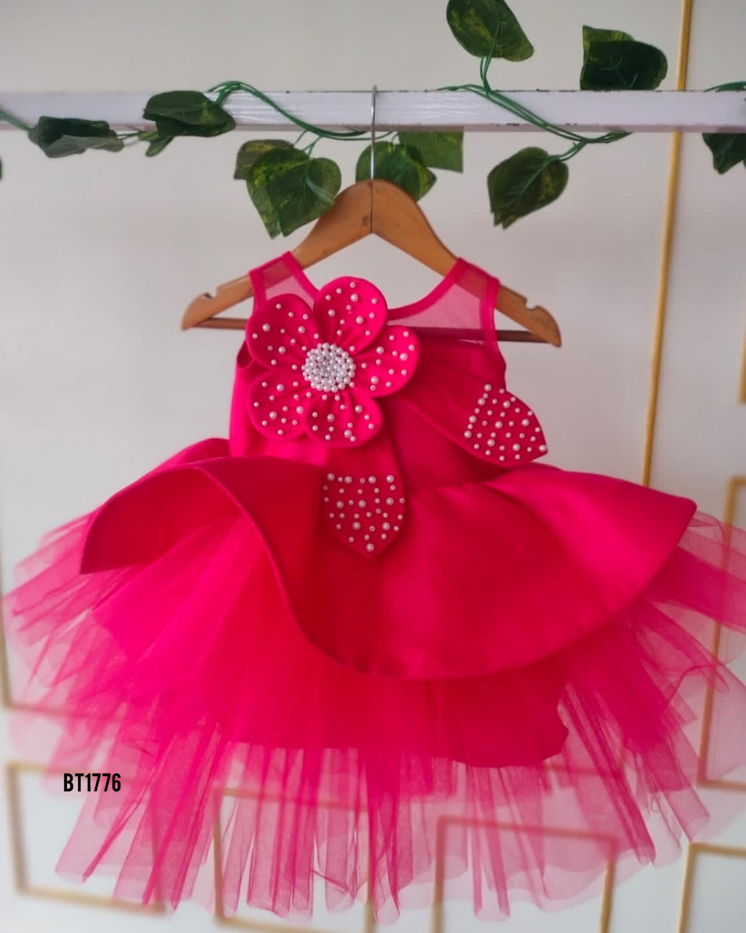 BT1776  Fuchsia Bloom Party Frock - Your Little One's Dream Come True!