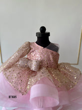 Load image into Gallery viewer, BT1685 Glittering Gala - Baby's Pink Sequined Party Frock