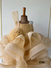 Load image into Gallery viewer, BT1981 Golden Whirl: A Glamorous Dress for Little Fashionistas