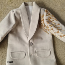 Load image into Gallery viewer, BT2264 Luxe Ivory Blazer – A Royal Look for Your Little Gentleman! 🤵♂️🌟