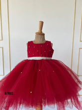 Load image into Gallery viewer, BT1883 Crimson Sparkle Party Frock Twirl-Ready for Little Divas