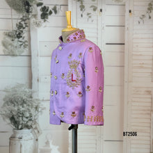Load image into Gallery viewer, BT2506 Lavender Embroidered Baby Boy Indo-Western Blazer | Royal Party Wear for Birthdays & Weddings