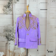 Load image into Gallery viewer, BT2512 Lavender Luxury Party Wear Blazer for Baby Boy