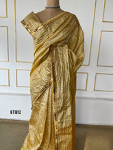 Load image into Gallery viewer, BT1812 Customisable Crushed Tissue Saree For Mom
