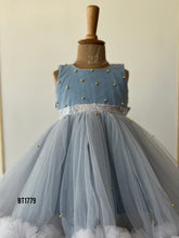 Load image into Gallery viewer, BT1779 Starry Skyline Dress – A Whisk of Clouds and Stars for Your Little One!