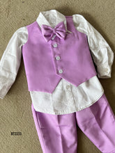 Load image into Gallery viewer, BT2233 🎩 Lilac Gentleman Suit – A Dapper Look for Your Little Star! 💜✨