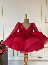 Load image into Gallery viewer, BT1865 Ruby Rhapsody: Red Sequin Enchantment Gown