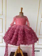 Load image into Gallery viewer, BT2028 🌹 Blush Rose Princess Dress – Perfect for Your Little Star 🌹
