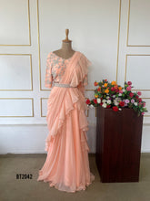 Load image into Gallery viewer, BT2042 🍑 Peachy Perfection: Your Little Princess’s Dream Outfit 👑