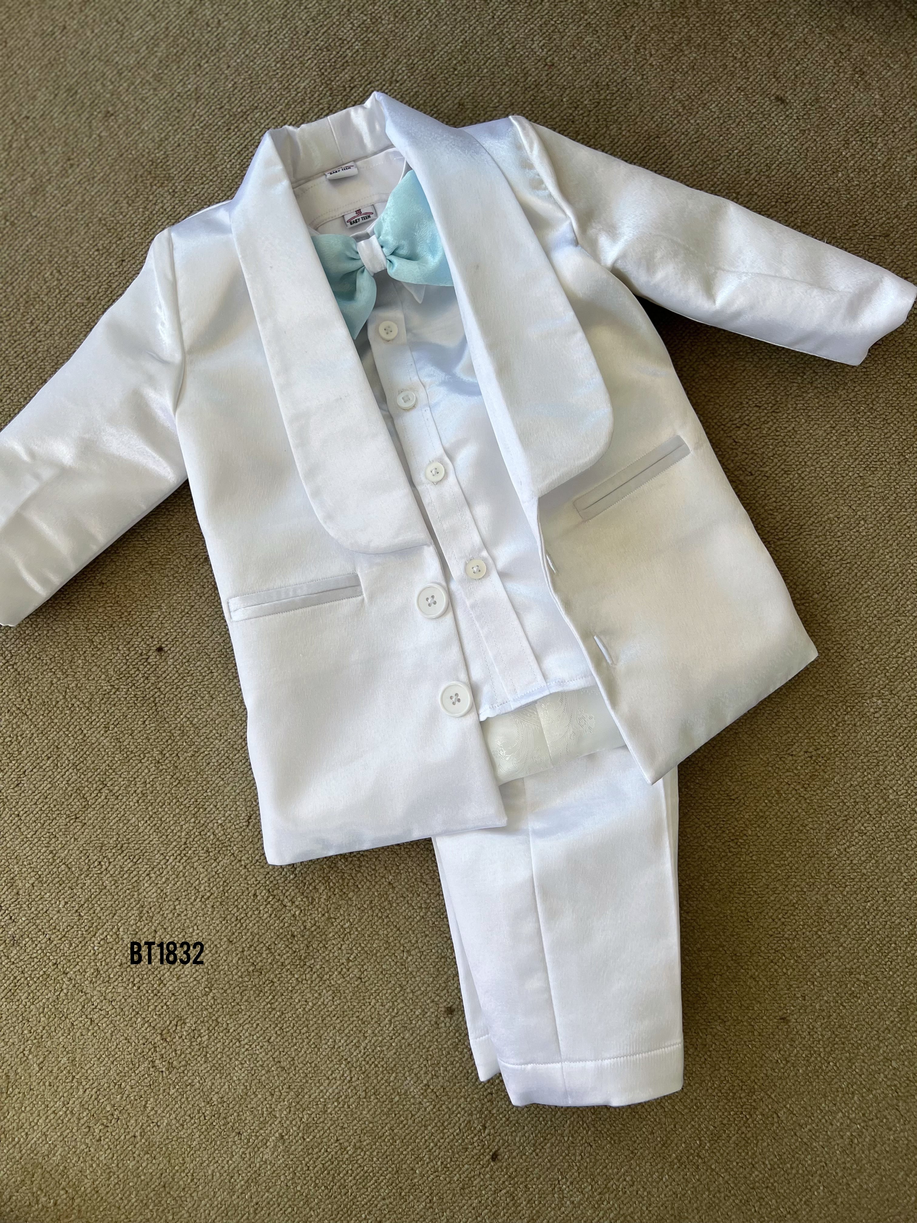 BT1832 Crisp Celebration: Boys' Ivory Formal Suit
