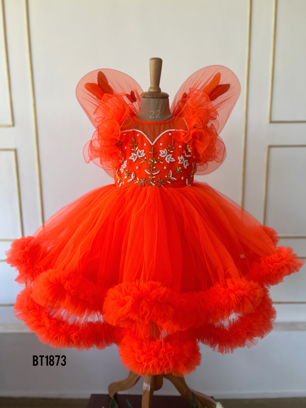 BT1873 Coral Carousel: Enchanted Princess Party Dress