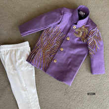 Load image into Gallery viewer, BT2294 🦁 Majestic Prince Sherwani – Roar in Style! 💜✨