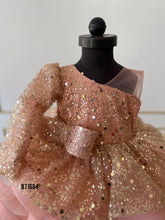 Load image into Gallery viewer, BT1684 Golden Glimmer Celebration Dress - Baby's Glamourous Debut!