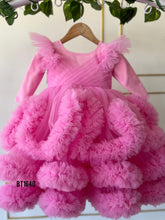 Load image into Gallery viewer, BT1640 Pink Petal Princess - Enchanted Tulle Baby Gown