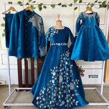 Load image into Gallery viewer, BT2232 🌟 Royal Blue Majesty: Family Twinning Ensemble for Grand Celebrations 🎭👑