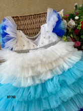 Load image into Gallery viewer, BT1760 Sapphire Serenity Layered Gown - Seraphic Skies Edition"