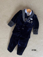 Load image into Gallery viewer, BT1956 Velvet Charm: A Dashing Velvet Party Wear Blazer for Little Boys