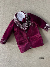 Load image into Gallery viewer, BT2224 Royal Velvet Party Wear Blazer for Baby Boys – Perfect for Stylish Celebrations 👑🎉
