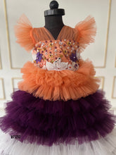Load image into Gallery viewer, BT1752 Sunset Swirl Embellished Dress for Little Princesses
