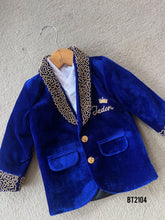 Load image into Gallery viewer, BT2104 Royal Velvet Boys Party wear Suit for Little Kings 👑💙
