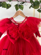 Load image into Gallery viewer, BT1580 Ruby Glow Party Dress - Warm Elegance for Chilly Evenings