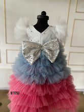 Load image into Gallery viewer, BT1753 Cascading Dreams: Kids' Layered Party Dress