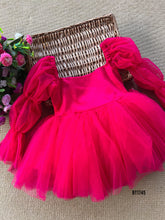 Load image into Gallery viewer, BT1745 Radiant Fuchsia Fantasy Dress - A Vivid Celebration for Your Little Star