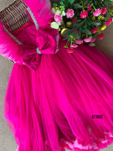 Load image into Gallery viewer, BT1602 Fuchsia Fantasy: The Fairy-Tale Party Gown for Little Stars