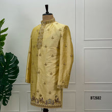 Load image into Gallery viewer, BT2682 Royal Gold Embroidered Sherwani for Dad