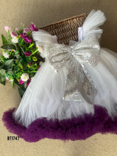 Load image into Gallery viewer, BT1747 Ethereal White & Amethyst Party Dress - Whispers of Elegance