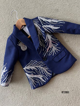 Load image into Gallery viewer, BT2083 🌌 Little Prince’s Navy Charm Party Wear Blazer For Little Boys 👑