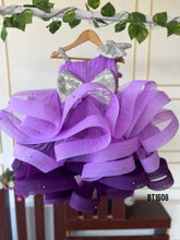 Load image into Gallery viewer, BT1608 Enchanted Amethyst Dress - A Royal Rendezvous of Style!