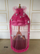 Load image into Gallery viewer, BT1895 Fuchsia Flutter Party Gown - Wings of Whimsy
