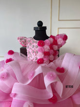Load image into Gallery viewer, BT1510 Blossom Pink Floral Appliqué Gown - Baby Couture Elegance