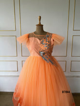 Load image into Gallery viewer, BT1944 Elegant Orange Mom-Baby Dress Set