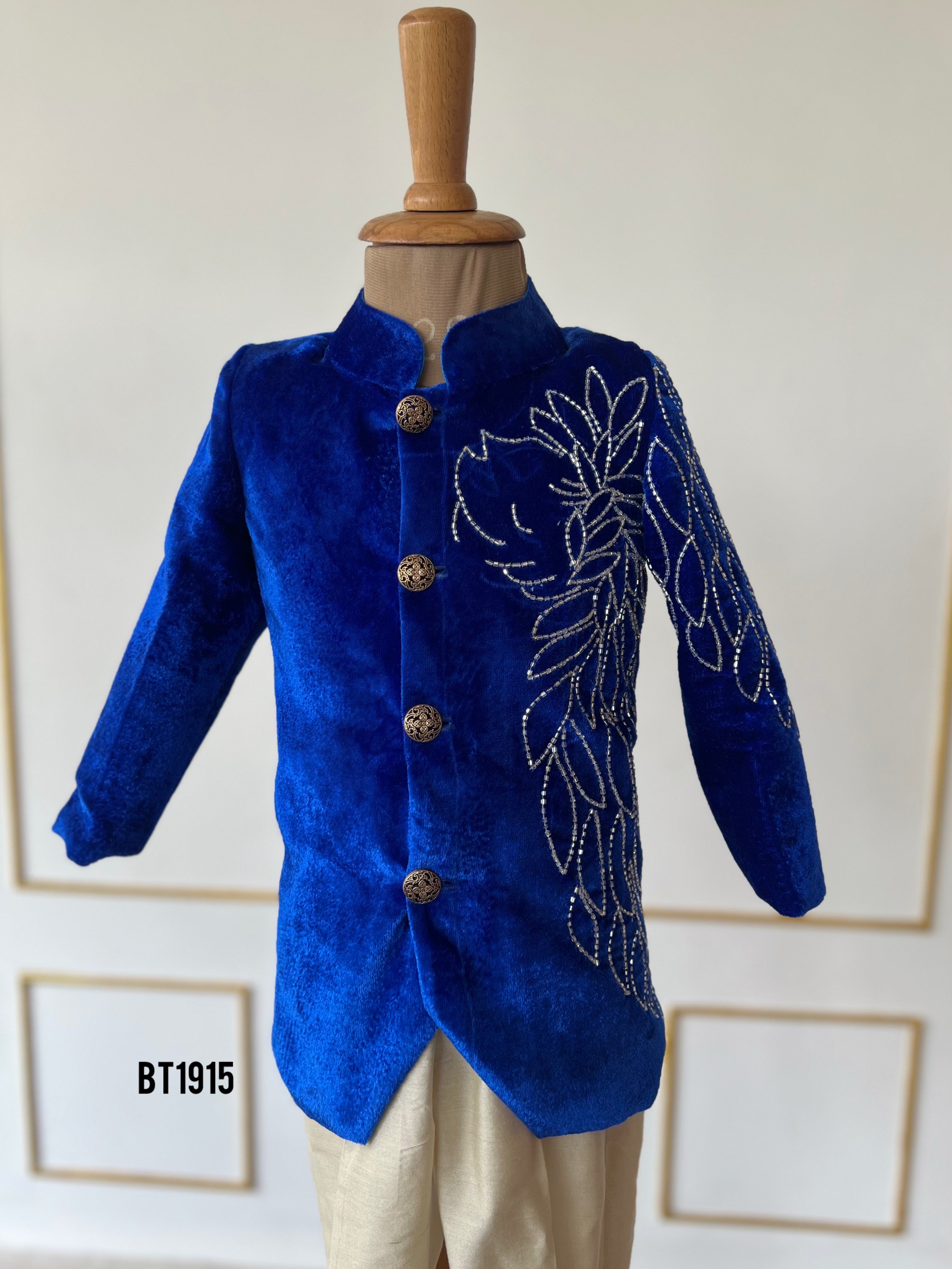 BT1915 Regal Blue: Boys' Majestic Party Jacket