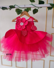 Load image into Gallery viewer, BT1776 Fuchsia Bloom Party Frock - Your Little One's Dream Come True!