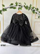 Load image into Gallery viewer, BT1567 Midnight Sparkle Gown - A Touch of Glamour for Tiny Trendsetters!