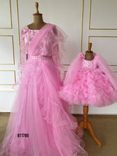 Load image into Gallery viewer, BT1780 Ethereal Pink Blossom Duo - Enchanting Mom &amp; Baby Twinning Party Gowns
