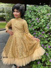 Load image into Gallery viewer, BT1732 Golden Gala: Winter Sparkle Dress for Little Stars
