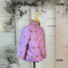 Load image into Gallery viewer, BT2506 Lavender Embroidered Baby Boy Indo-Western Blazer | Royal Party Wear for Birthdays & Weddings