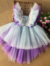 Load image into Gallery viewer, BT1519 Girls Ostrich Feather Multicolour Party wear Frock

