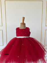 Load image into Gallery viewer, BT1883 Crimson Sparkle Party Frock Twirl-Ready for Little Divas