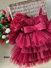 Load image into Gallery viewer, BT1643 Ruby Ruffles - A Sparkle of Joy Party Dress