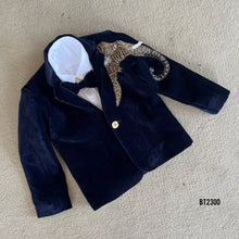 Load image into Gallery viewer, BT2300 🦣 Royal Tusker Velvet Tuxedo – A Majestic Party Look for Your Prince! 👑✨
